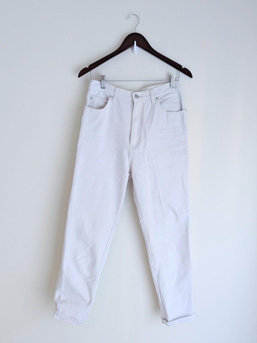 Vintage 90s White Denim High Rise Jeans